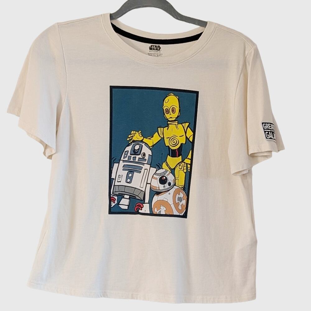 Disney Store Star Wars Galaxy's Edge Droids Tee Women's Large C3PO R2D2 BB8